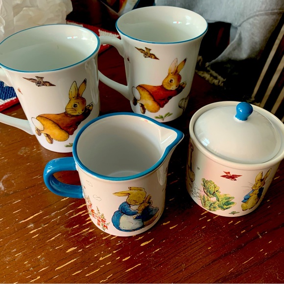 Beatrix Potter Dining 4 Piece Collectable Peter Rabbit Tea Set
